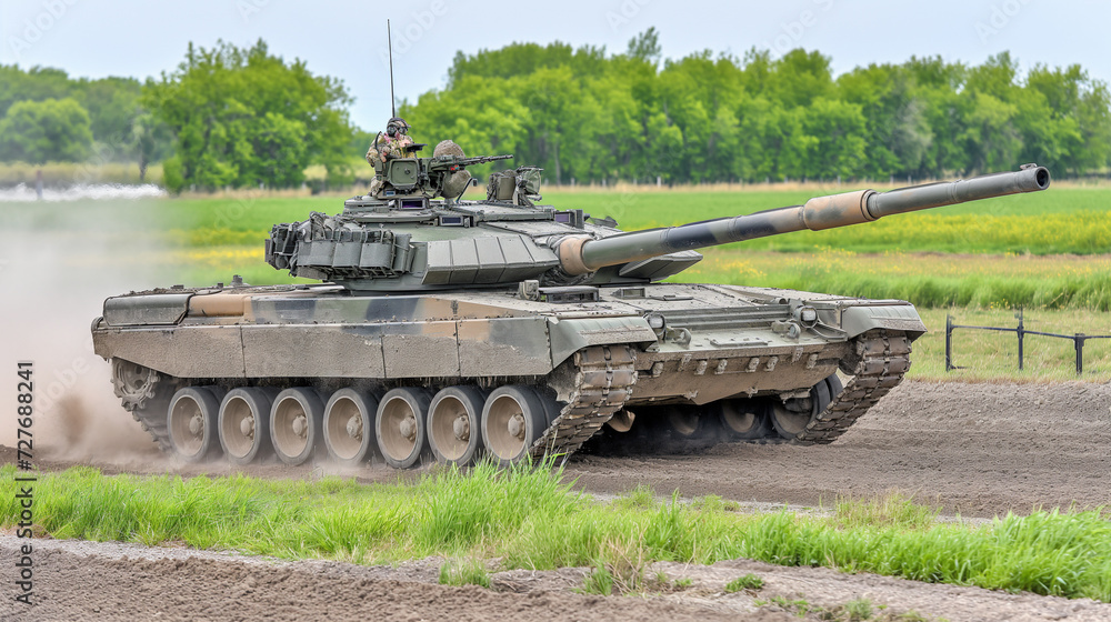 Tank in the middle of a green area Tank in the middle of a green area