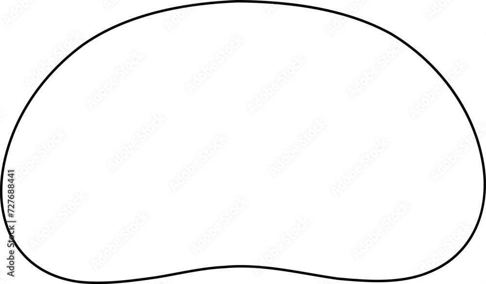 Organic blob outline illustration. Abstract blob design element Organic blob outline illustration. Abstract blob design element