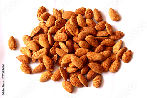 almond in a white background 