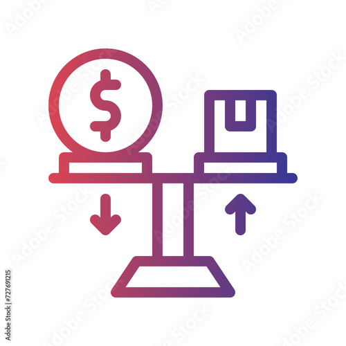 asymmetry gradient icon