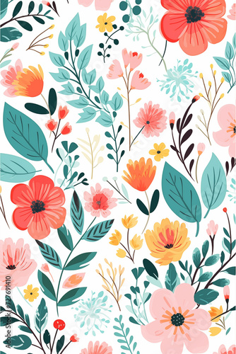 seamless floral background © Tausif
