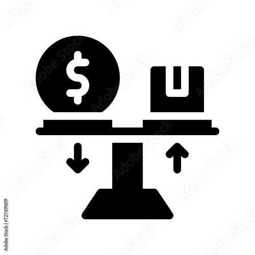 asymmetry glyph icon