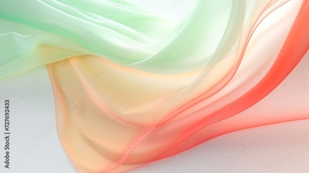 background, light fabric with a color transition of rainbow shades draped on a white background background, light fabric with a color transition of rainbow shades draped on a white background