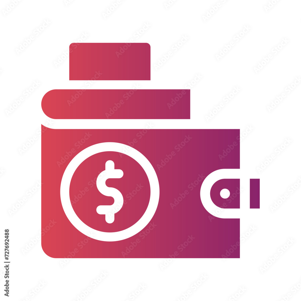 wallet flat gradient icon wallet flat gradient icon
