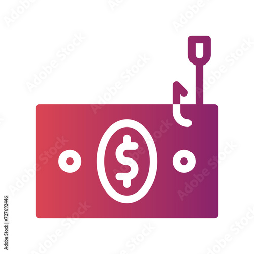 hook flat gradient icon