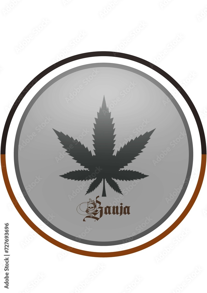 Obraz premium cannabis leaf icon