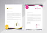 letter head templates for your project design, letterhead design, a4 letterhead template, Vector illustration