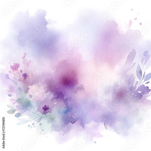 watercolor texture background with a focus on lavender colors. Abstract Background. 