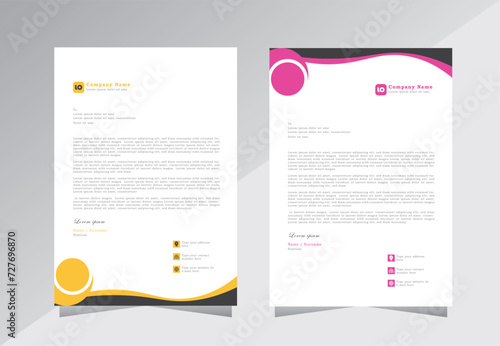 letter head templates for your project design, letterhead design, a4 letterhead template, Vector illustration