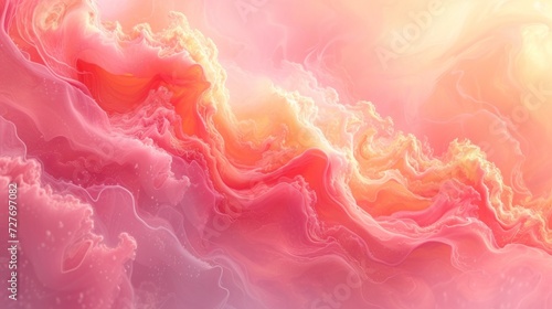 Close-Up of Swirling Pink and White Soap Suds in Bright Daylight photo