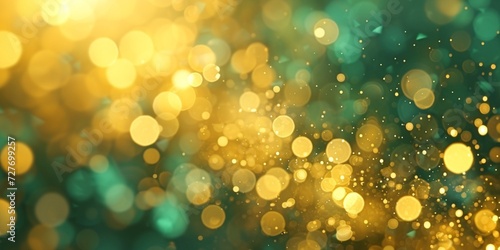 Golden Holiday Glow with Bokeh Lights and Festive Sparkle