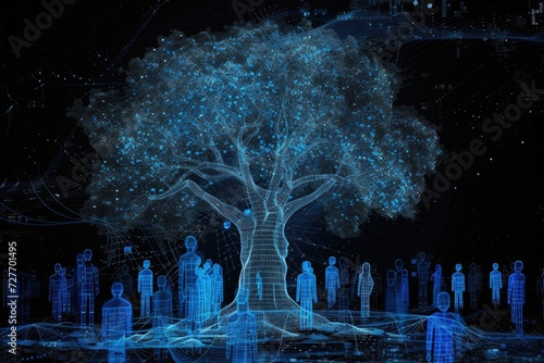 Genealogy tree illustration background 