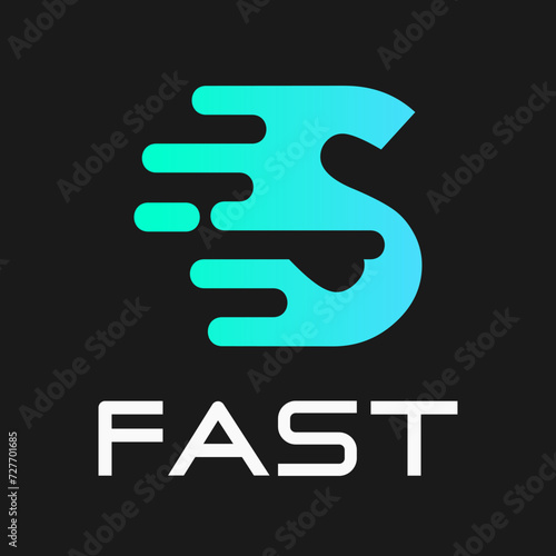 Fast letter s vector logo illustration. Suitable for motion, sport, delivery business and alphabet.