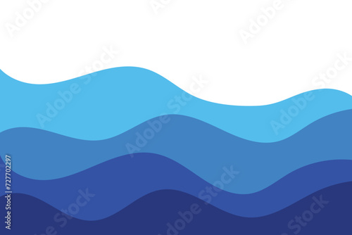 Blue wavy abstract background