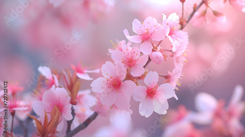 pink blossom flowers, A cherry blossom or Sakura in Japan