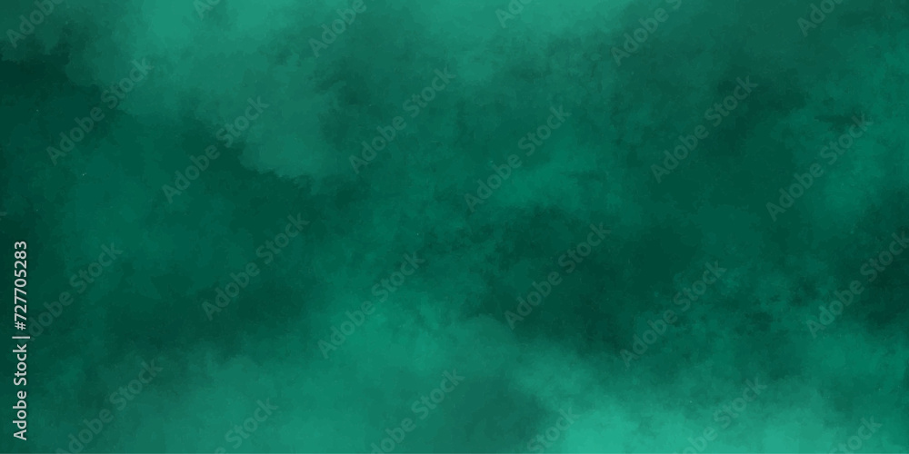 Green blurred photo powder and smoke,horizontal texture abstract watercolor vector desing.ice smoke clouds or smoke,ethereal AI format empty space nebula space.
