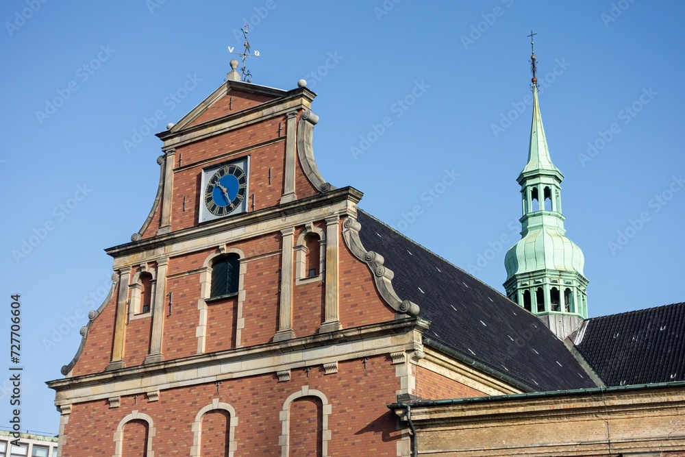Facade of Holmen Church in Copenhagen, Denmark