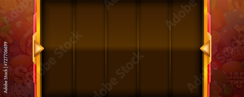 Slot machine template. Vector illustration.