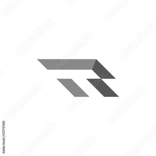 Free Download letter t 3d flat simple logo vector - GFXLoad
