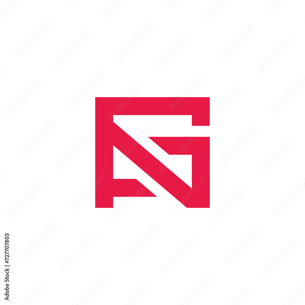 letter ag linked square geometric logo vector letter ag linked square geometric logo vector