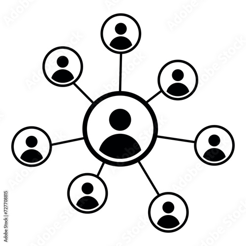 Users network circles connected photo