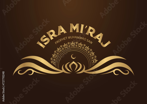 vector gradient gold background for isra mi'raj
