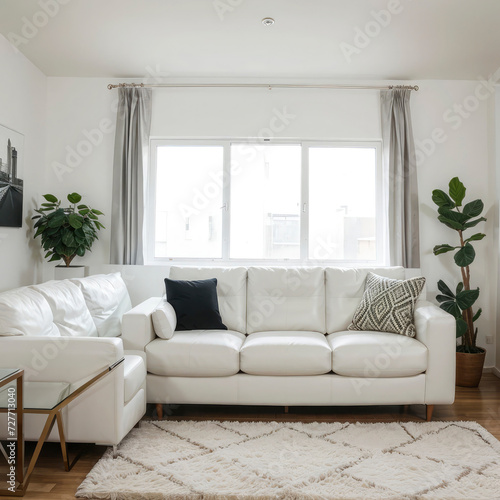 Wallpaper Mural modern living room interior design with white sofa Torontodigital.ca