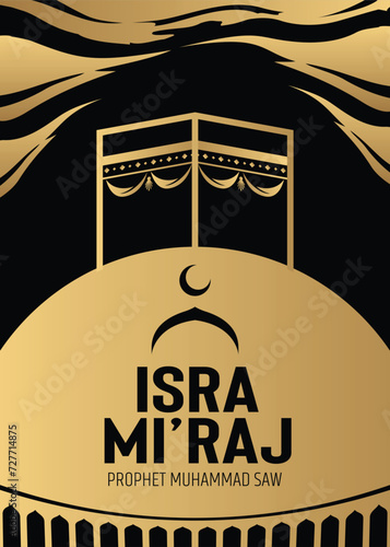 vector gradient gold background for isra mi'raj