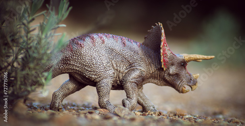 Prehistoric Wonder: Triceratops Roaming Free