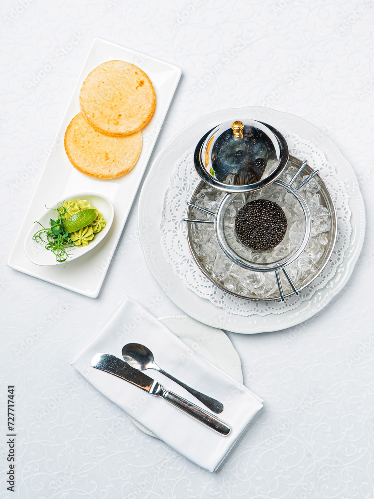 black caviar on the table black caviar on the table