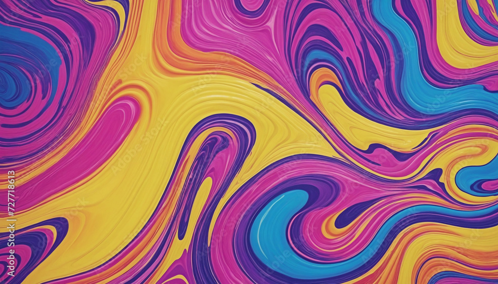 Abstract color flow retro vibrant noise texture background purple yellow blue magenta liquid paint pattern Abstract color flow retro vibrant noise texture background purple yellow blue magenta liquid paint pattern