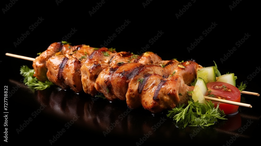 delicious kebab turkey isolate on white background,advertising