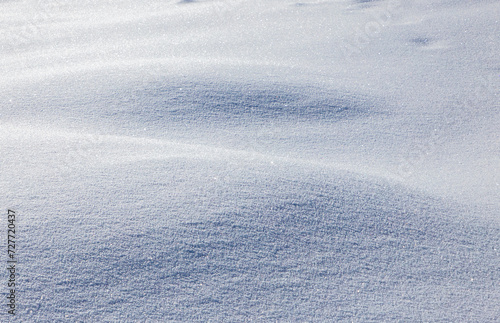 A foreground with snow dunes