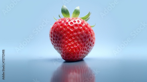 Strawberry isolated on a blue background 