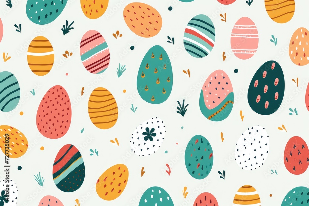 Joyful Easter Egg Medley - A Vivid Celebration of Springtime - Generative AI