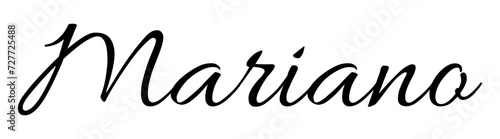 Mariano - black color - name written - ideal for websites,, presentations, greetings, banners, cards, books, t-shirt, sweatshirt, prints, cricut, silhouette, sublimation	