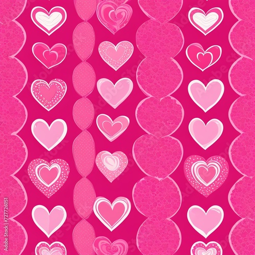 Generative AI. Seamless Pattern Valentine Design with Love 