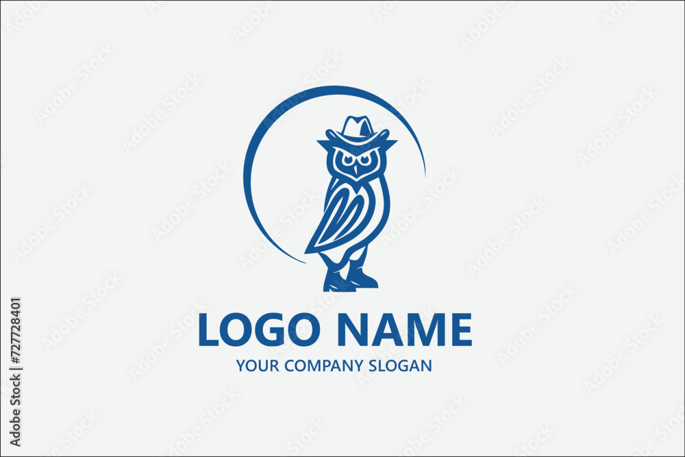 Fototapeta premium Owl vector log design template 