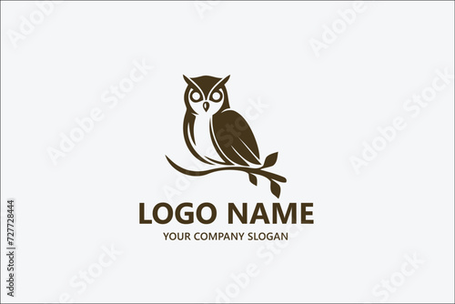 Owl vector log design template  © AlAmin