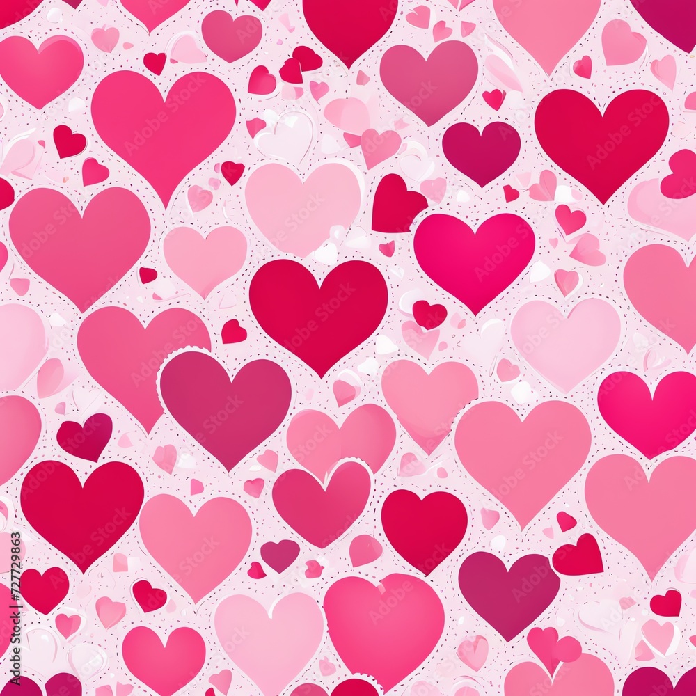 Generative AI. Seamless Pattern Valentine Design with Love

