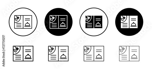 Restaurant vector icon set collection. Restaurant Outline flat Icon.