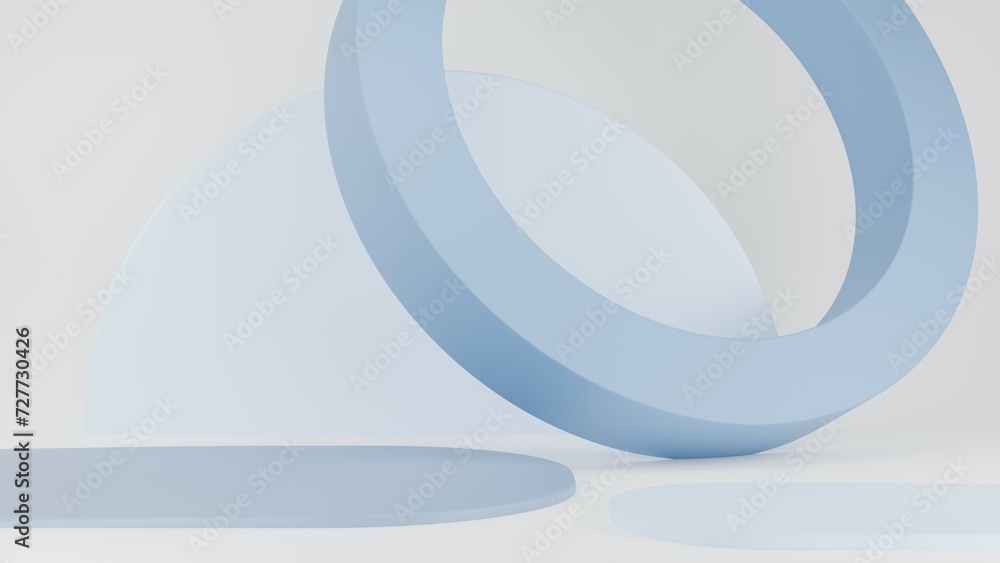 Obraz premium 3D Rendering abstract blue background with podium 