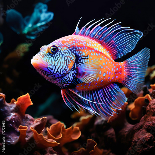Colorful fish in the water