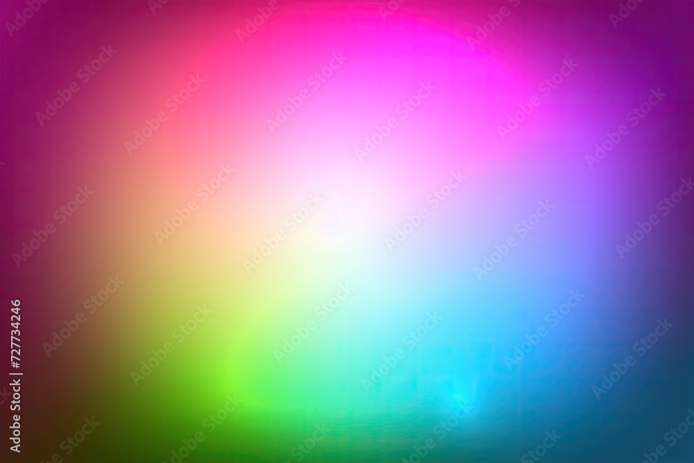 Multicolored blurry gradient background. Rounded luminous colors. Bright light. Green, magenta, amber, blue, emerald, pink, violet, crimson, burgundy and purple gradients. Neon hues. Color field. Halo