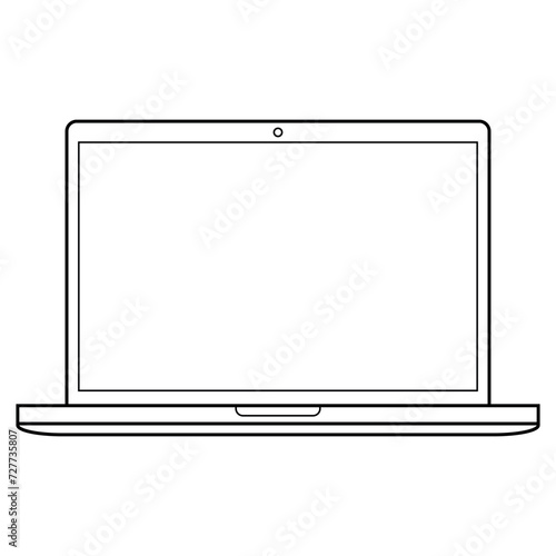 Laptop outline for ui ux design