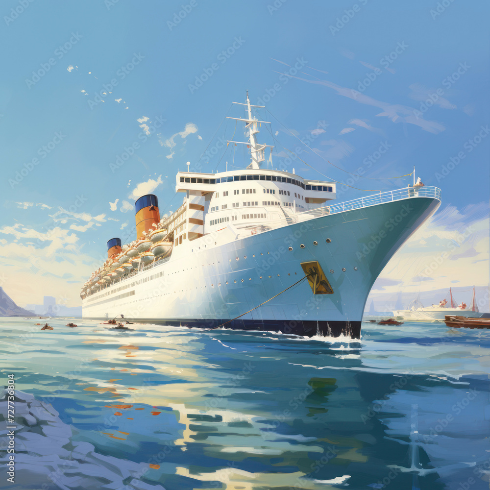 huge luxury cruise ship is sailing on the sea huge luxury cruise ship is sailing on the sea