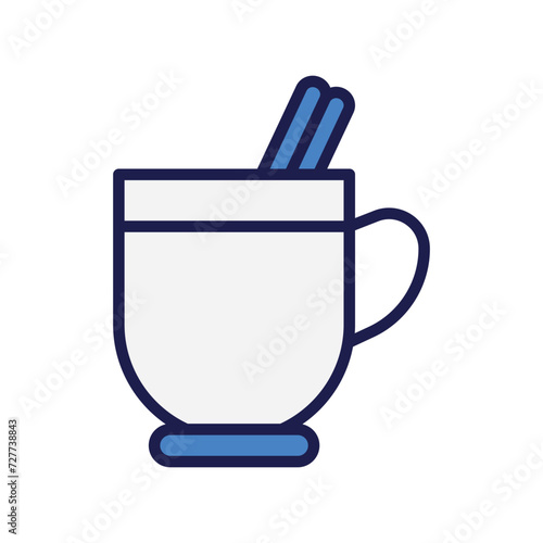  mulled wine icon with white background vector stock illustration