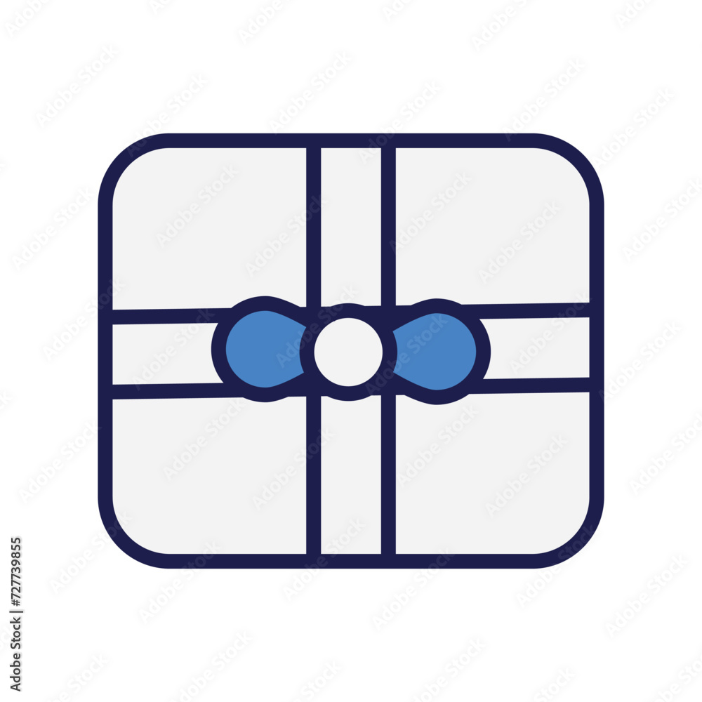 present icon with white background vector stock illustration