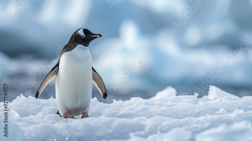 penguin in polar region