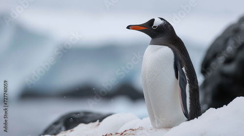 penguin in polar region